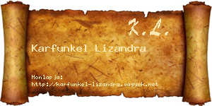 Karfunkel Lizandra névjegykártya